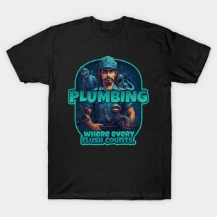 Plumbing: Where Every Flush Counts. T-Shirt